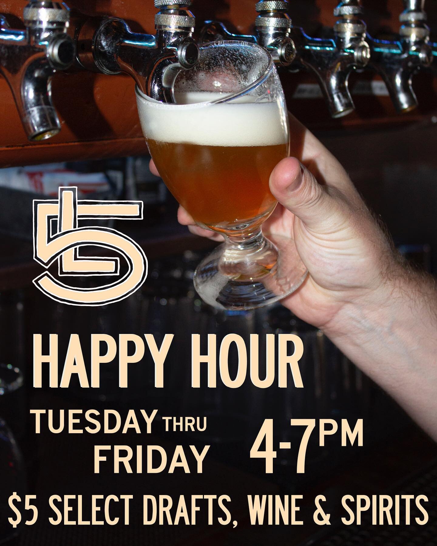 happy hour updates! come try our new beers on draft and grab an app because TGIF!!!